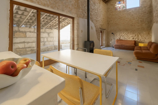 Dining and living area