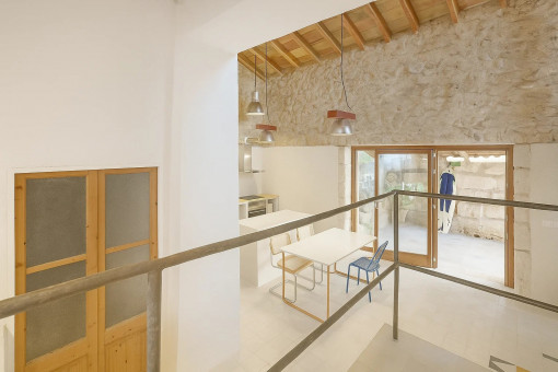 View from the hallway into the living area