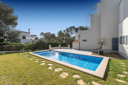 Pool view from the garden