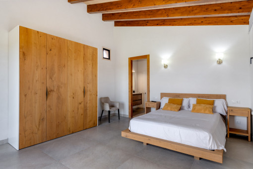 One of the three bedrooms on the ground floor with en suite bathroom...