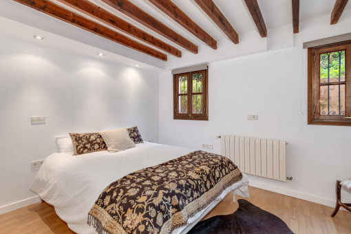 One of the four bedrooms