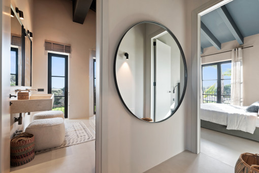 Bedroom and bathroom