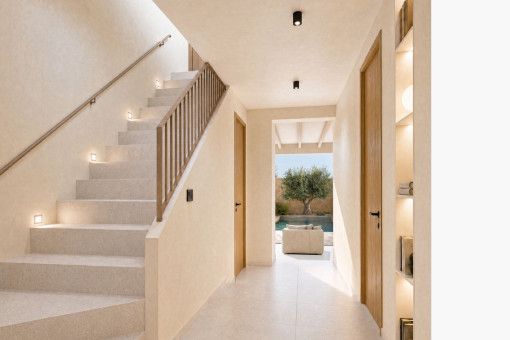 Staircase with elevator
