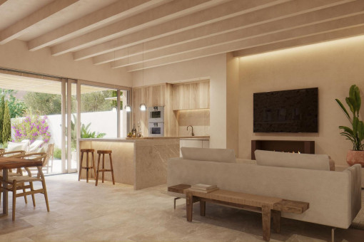 open-plan living concept