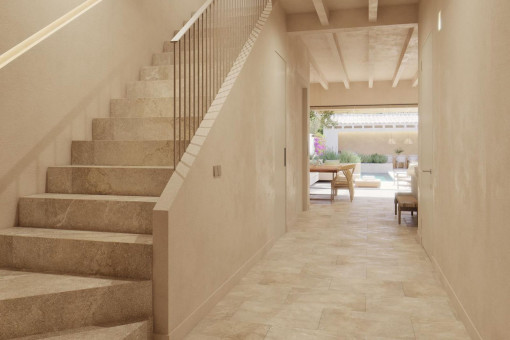 Staircase and elevator