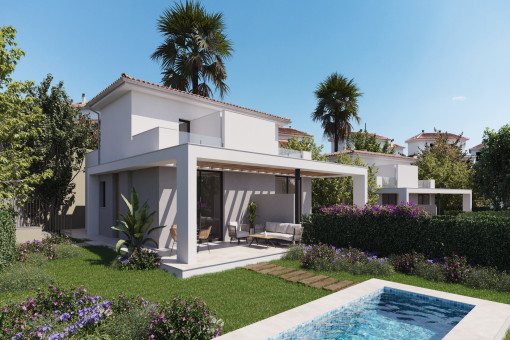 Newly built villa project with pool in Cala Romantik