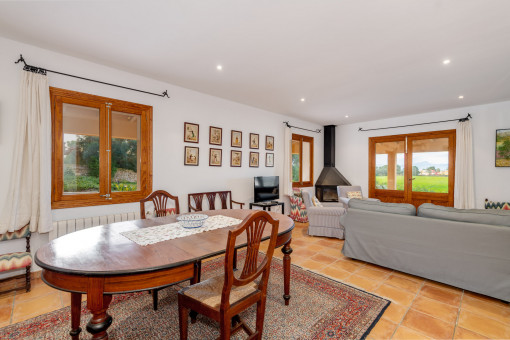 Cozy living-dining area