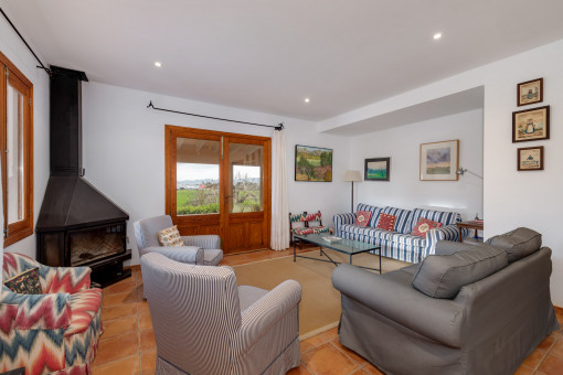 Living area with views outside