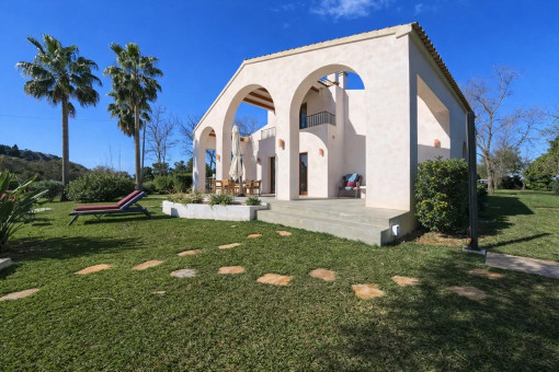 Arched facade and garden