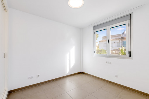 One of three bedrooms