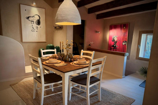 Dining and living area