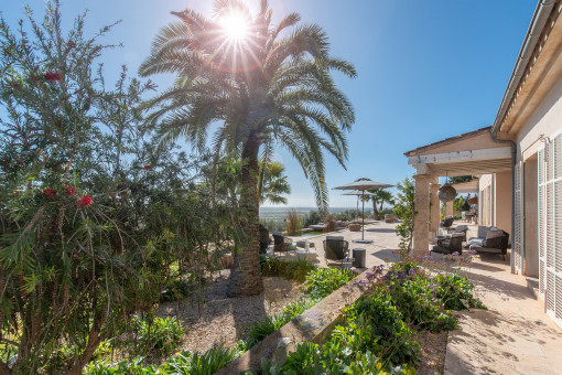 Garden area with views to Cabrera