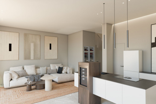 Living and dining area