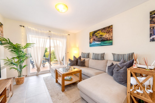 Comfortable living area with terrace 