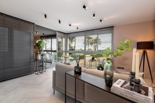 Living room with sea view