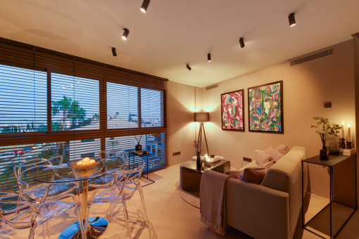 Living room evening atmosphere