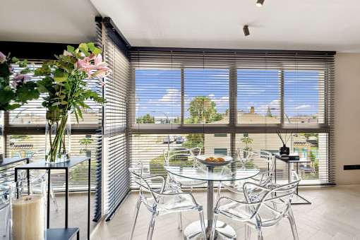 Dining area with a view 