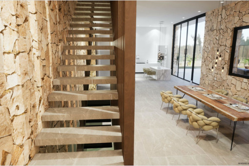 Stairs to first floor