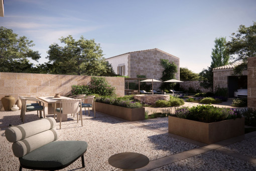 Outdoor area with pool