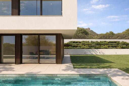 Terrace and pool area