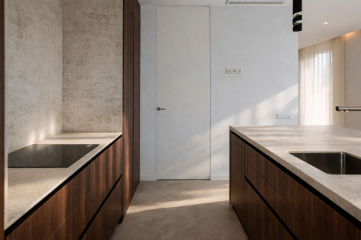 Kitchen with access to the utility room