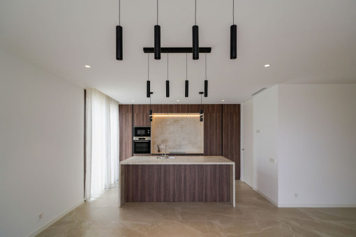 Modern kitchen with island and Bosch equipment
