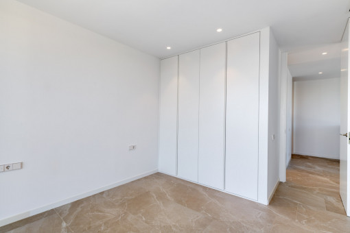 One of the three upstairs bedrooms