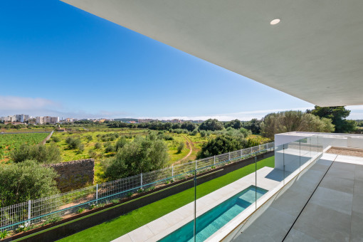 Private balcony of one of the upstairs bedrooms
