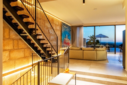 Living area at night