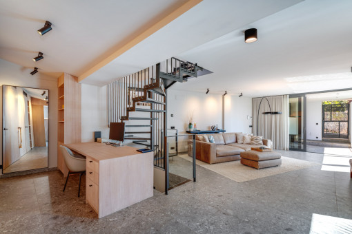 Open-plan living area on the ground floor