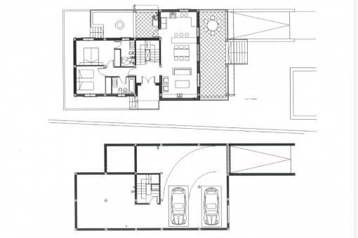 Floor plan of the groundfloor and cellar