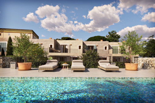 Luxurious new build terraced villa with community pool and garden, completion in fall 2026 centrally located in Artà