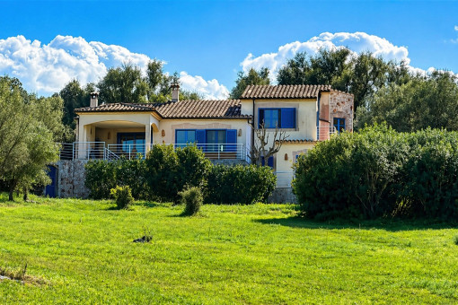 View of the house from the lower part of the plot