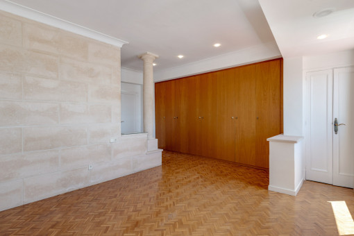 Main bedroom with built in wardrobe