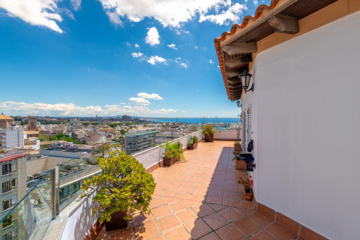 Open views over Palma with cathedral views