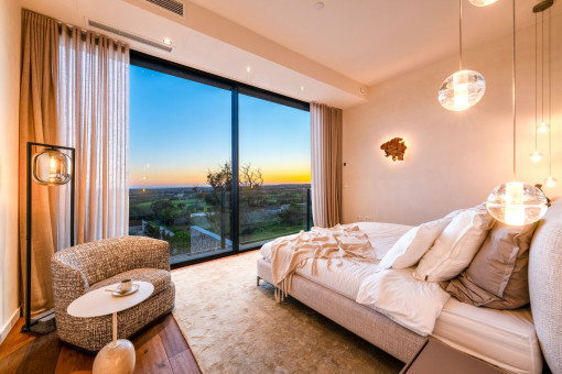 Master bedroom at night