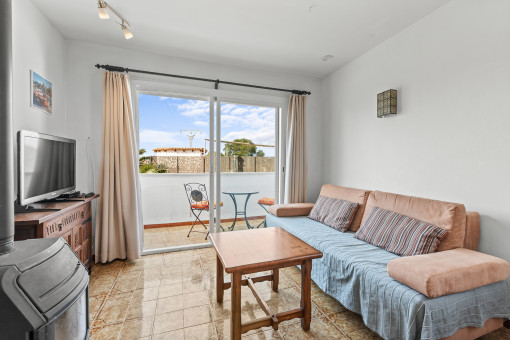 Living area with private balcony