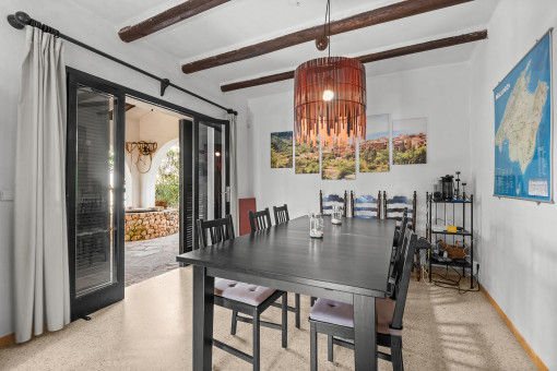 Dining area with access to the terrace