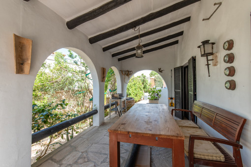 Terrace with entrance to the living area