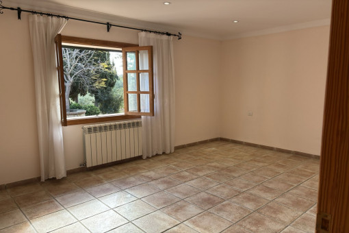 One of the two spacious double bedrooms