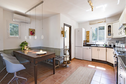 Kitchen and dining area