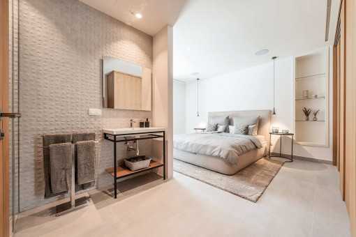 One of the four bedrooms