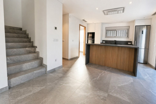 Staircase leading to the upper floor