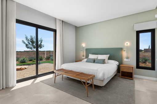 Guest bedroom with direct access to the terrace