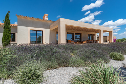 Mediterranean terrace with beautifully landscaped garden and exceptional privacy
