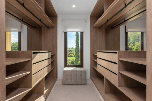 Walk-in wardrobe with ample storage