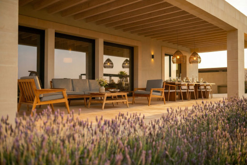 Spacious terrace with lavender garden and Mediterranean ambiance