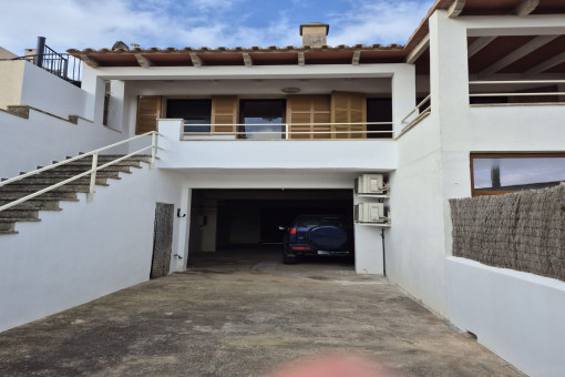Garage and patio