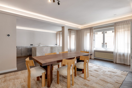 Light-filled dining area