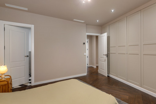 One of the bedrooms with built-in wardrobes